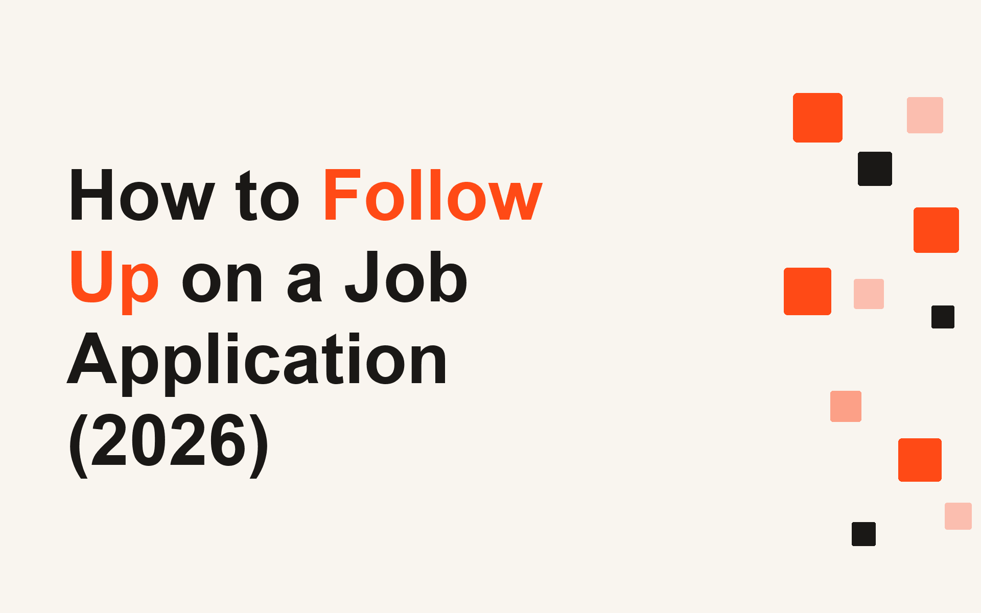 How to Follow Up on a Job Application (2026)